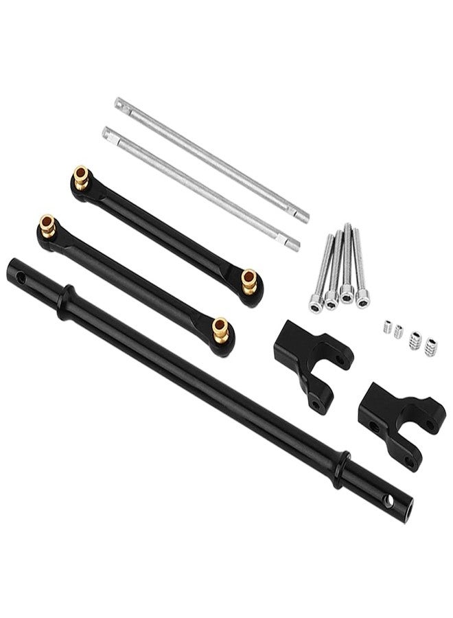 Pothyes Aluminum Rear Axle Anti-Tilt Link Rod Set for AXIAL RBX10 Ryft AXI03005 4WD 1/10 RC Crawler Car Upgrade Parts Metal for RC Car Bar Set (Black) - Image 1